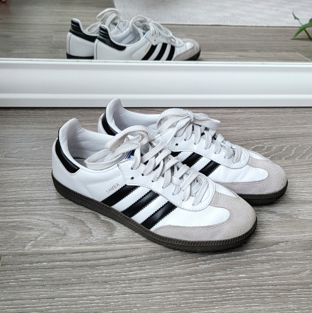 Adidas Samba White and Black Sneakers